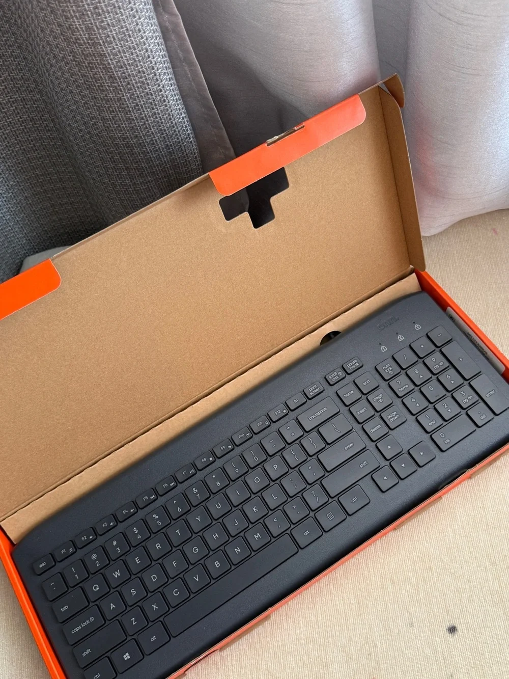 On Running Black Wired USB Full-Size Keyboard